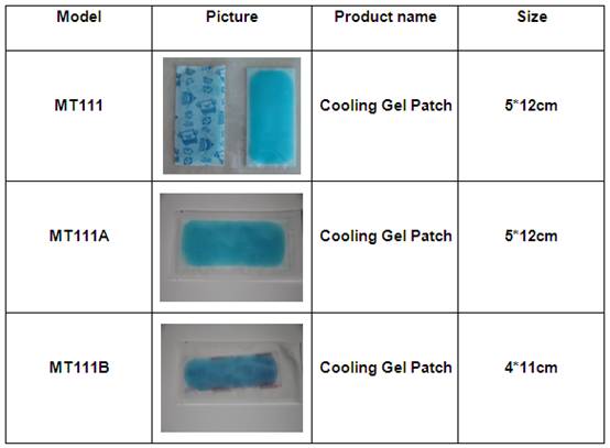 Cooling gel patch
